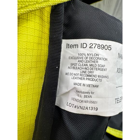 L.L.Bean Comfort Carry Laptop Pack, 30L Yellow Retail $89 - Picture 9 of 10